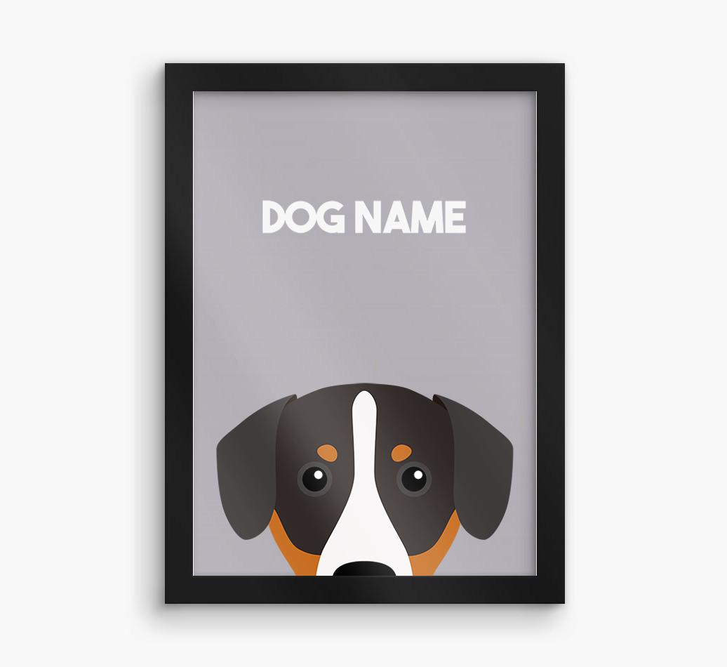Peeking Dog: Personalized {breedFullName} Framed Print