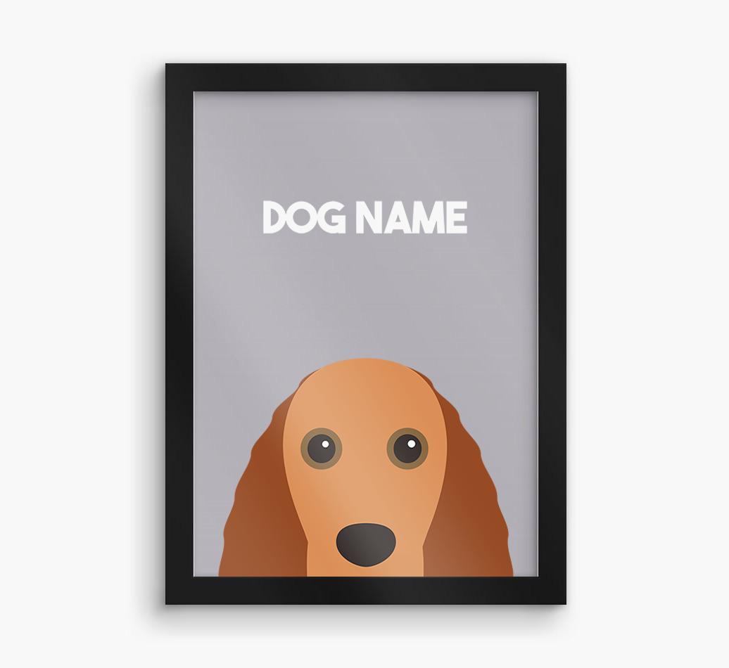 Peeking Dog: Personalized {breedFullName} Framed Print