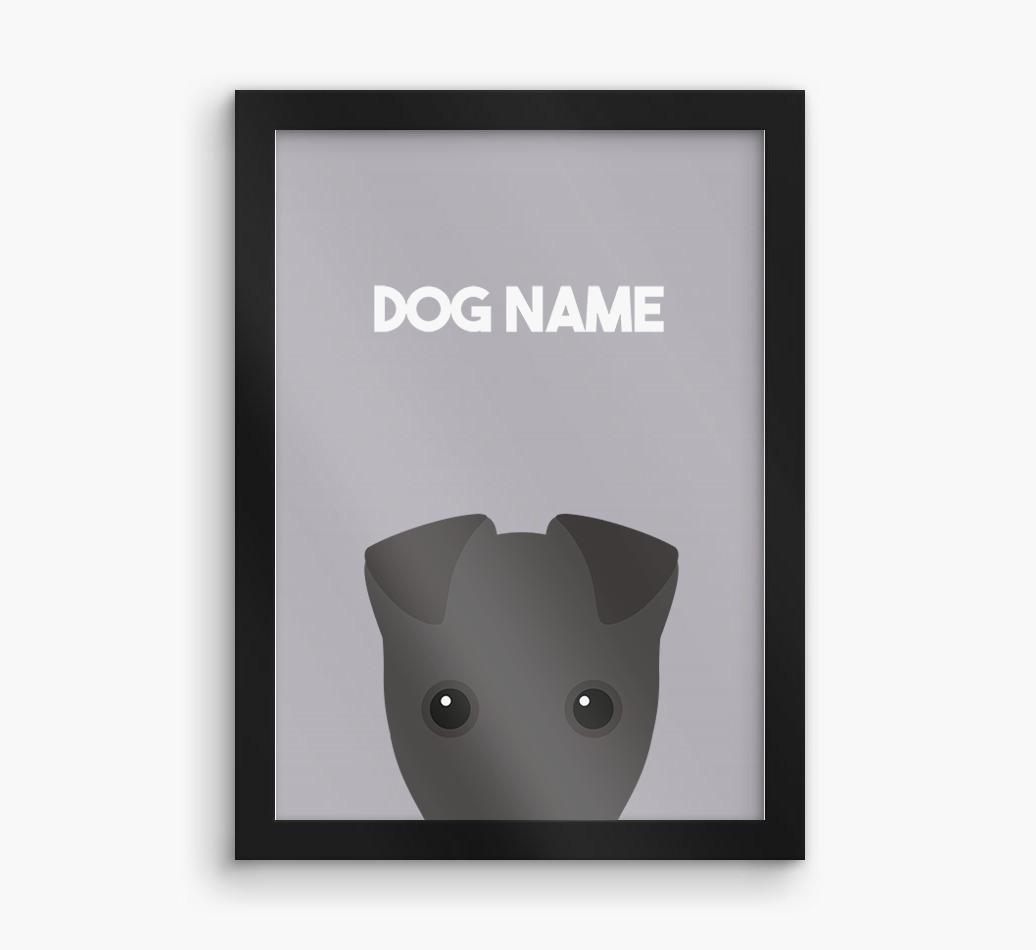 Peeking Dog: Personalized {breedFullName} Framed Print