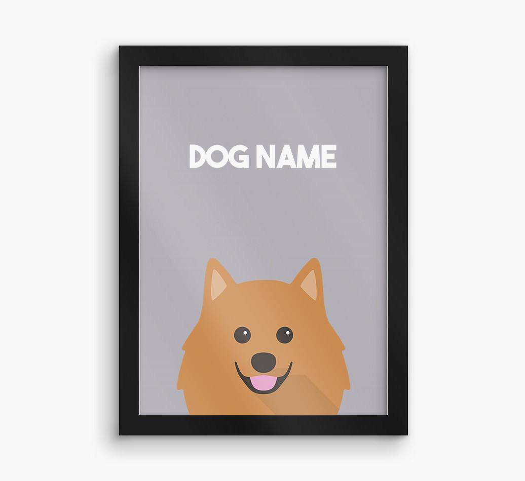 Peeking Dog: Personalized {breedFullName} Framed Print