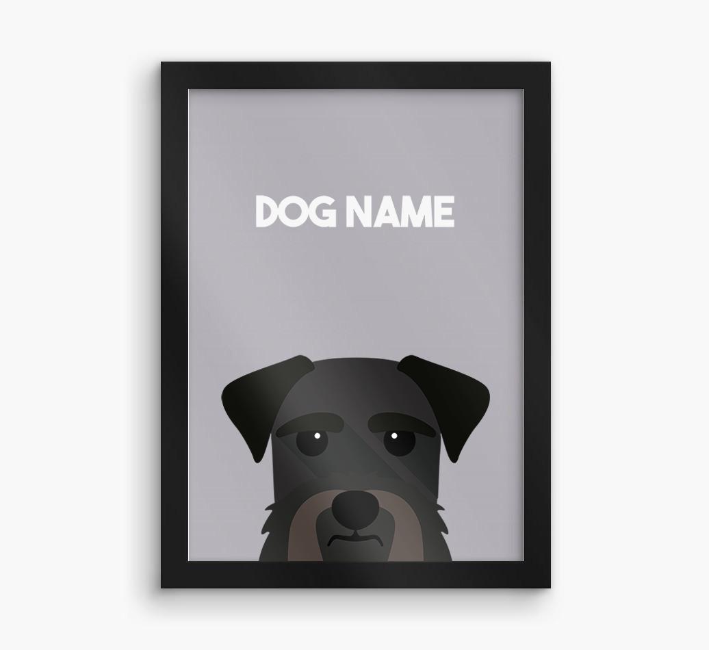 Peeking Dog: Personalized {breedFullName} Framed Print