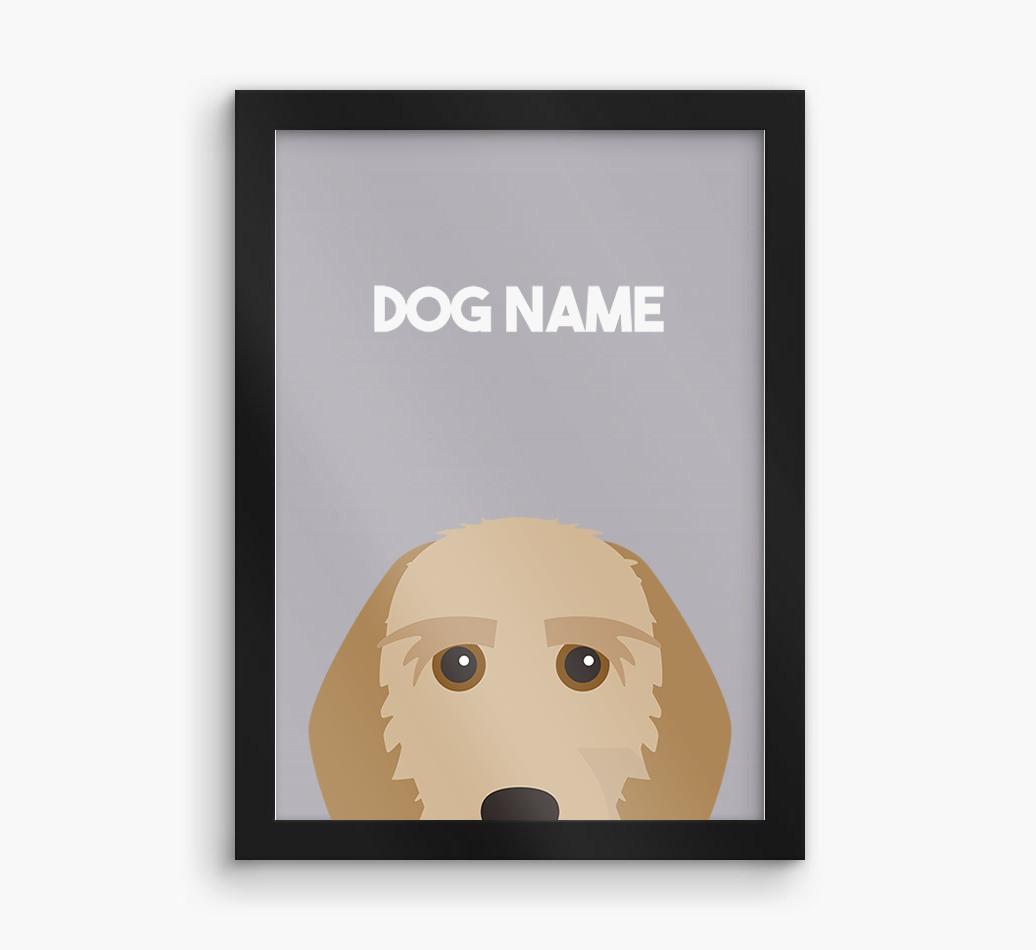 Peeking Dog: Personalized {breedFullName} Framed Print