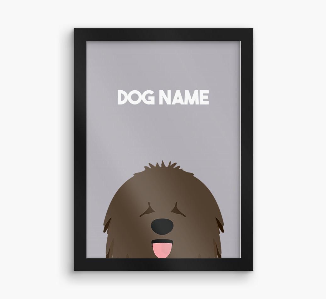 Peeking Dog: Personalized {breedFullName} Framed Print