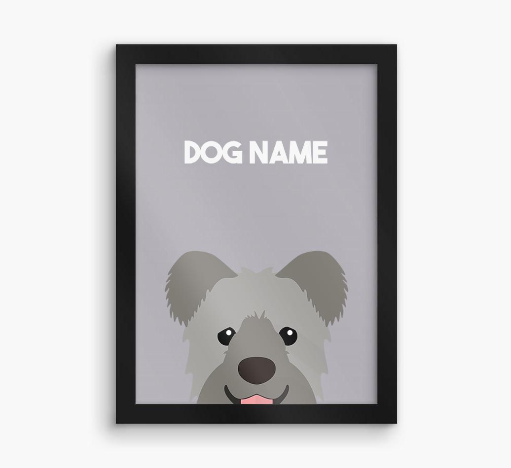 Peeking Dog: Personalized {breedFullName} Framed Print