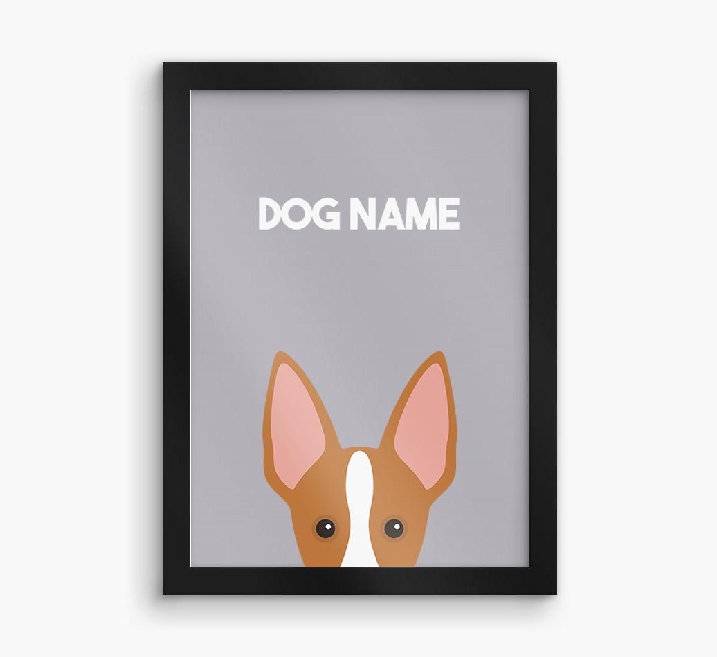 Peeking Dog: Personalized {breedFullName} Framed Print