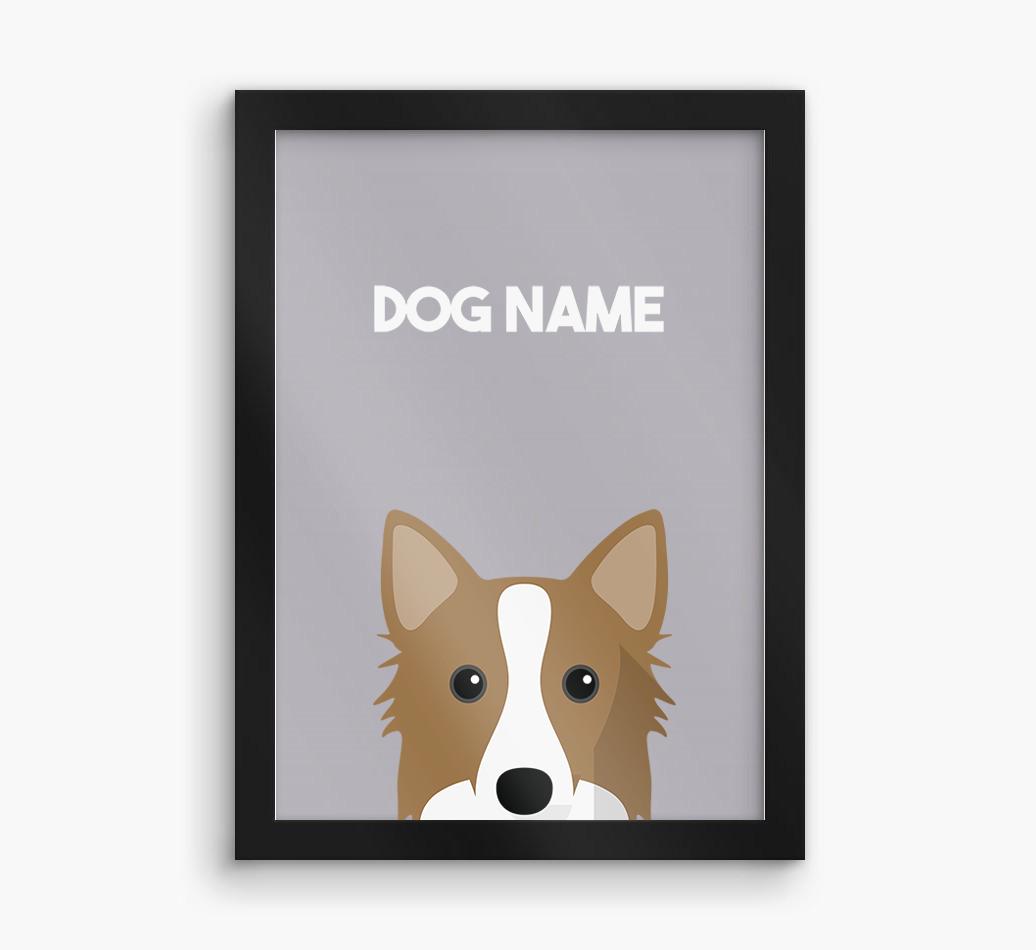 Peeking Dog: Personalized {breedFullName} Framed Print