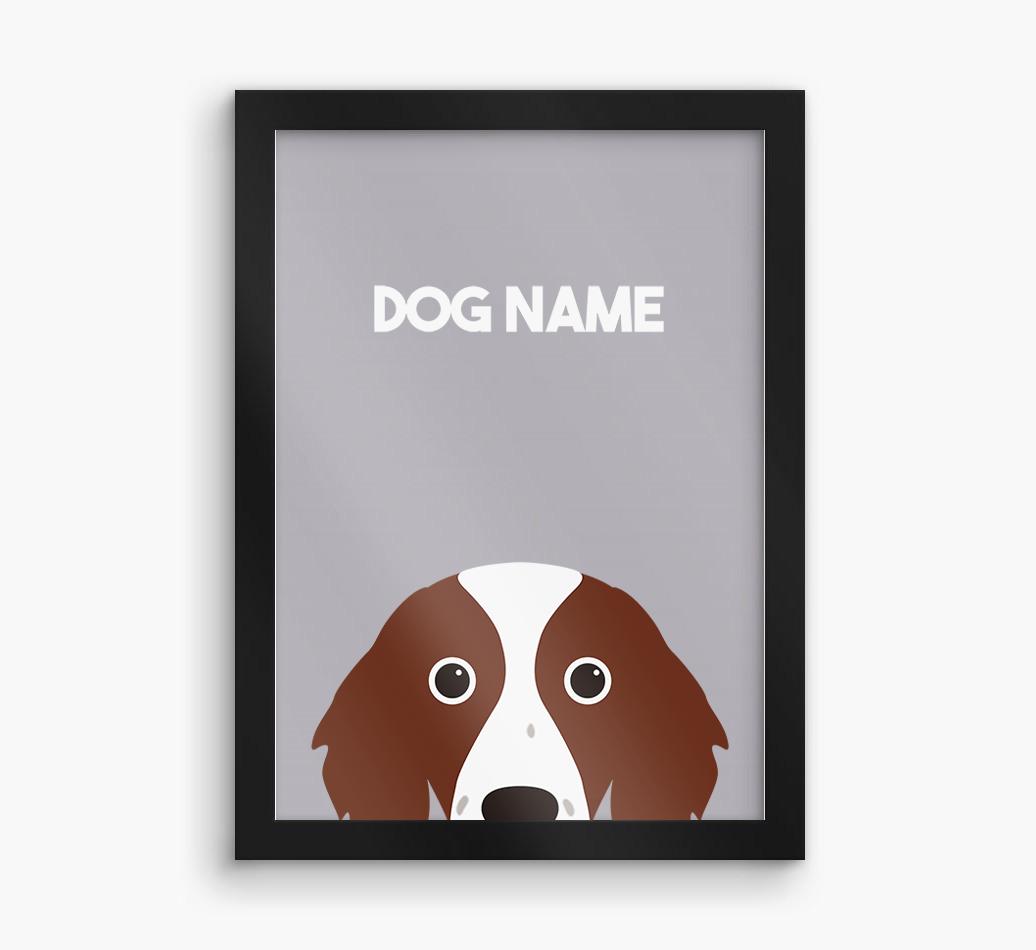 Peeking Dog: Personalized {breedFullName} Framed Print