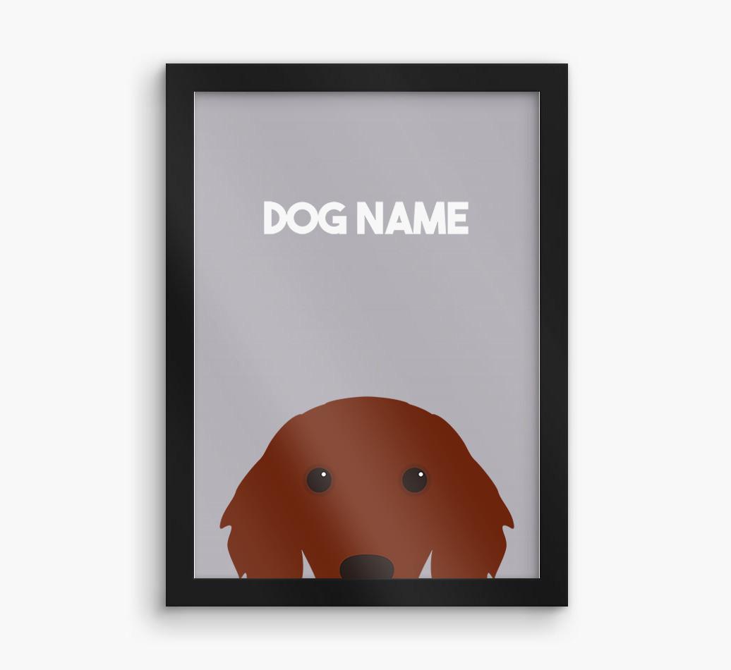 Peeking Dog: Personalized {breedFullName} Framed Print