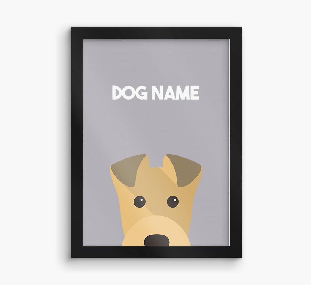 Peeking Dog: Personalized {breedFullName} Framed Print