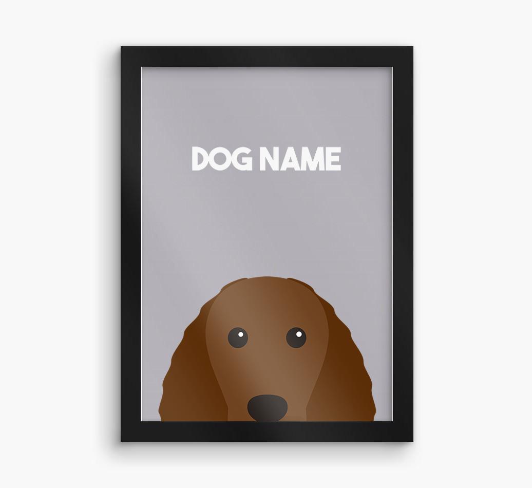 Peeking Dog: Personalized {breedFullName} Framed Print