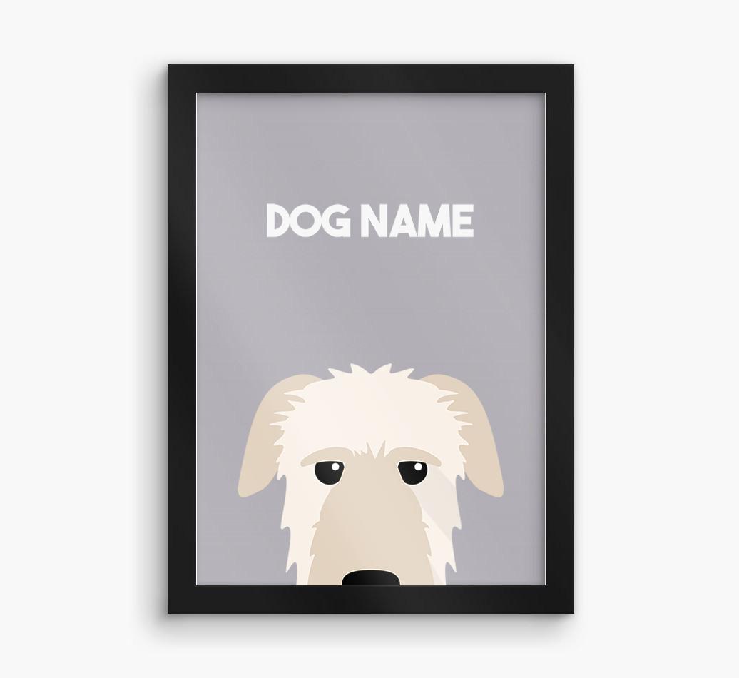 Peeking Dog: Personalized {breedFullName} Framed Print