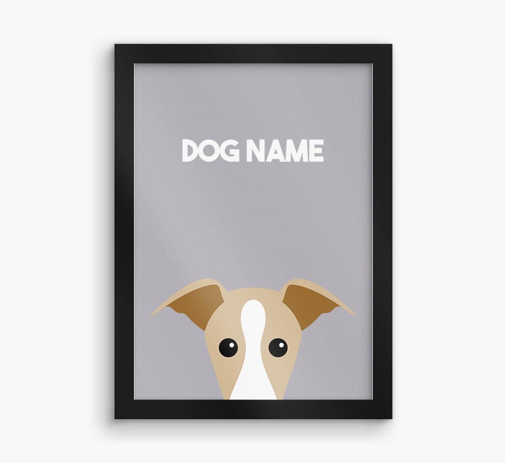 Peeking Dog: Personalized {breedFullName} Framed Print