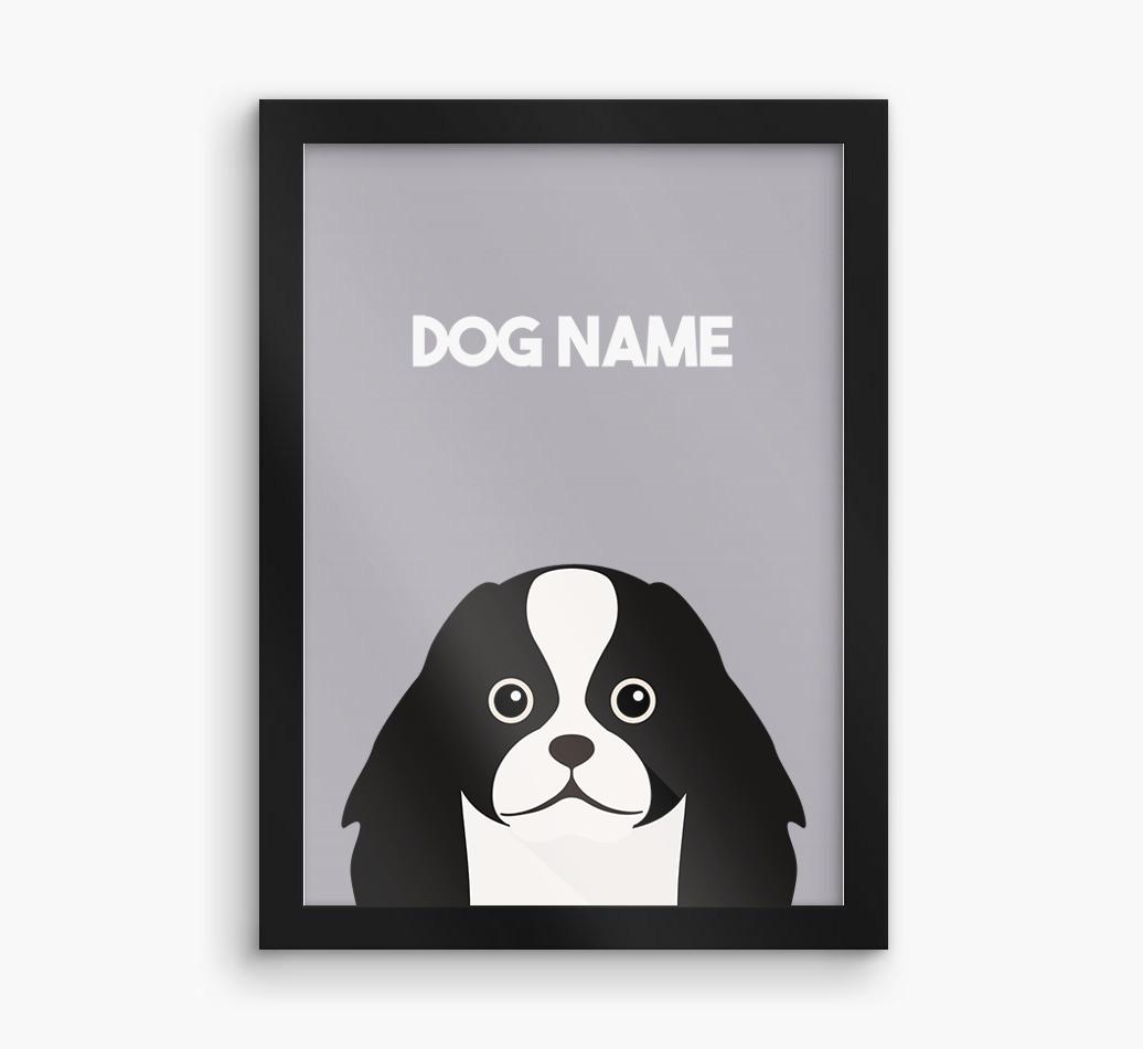 Peeking Dog: Personalized {breedFullName} Framed Print