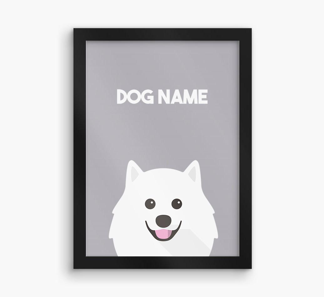 Peeking Dog: Personalized {breedFullName} Framed Print