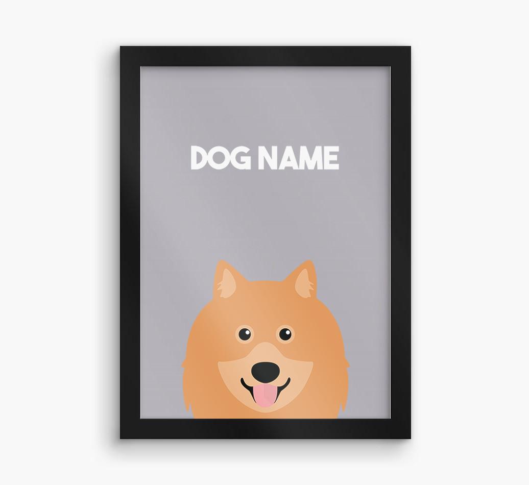 Peeking Dog: Personalized {breedFullName} Framed Print