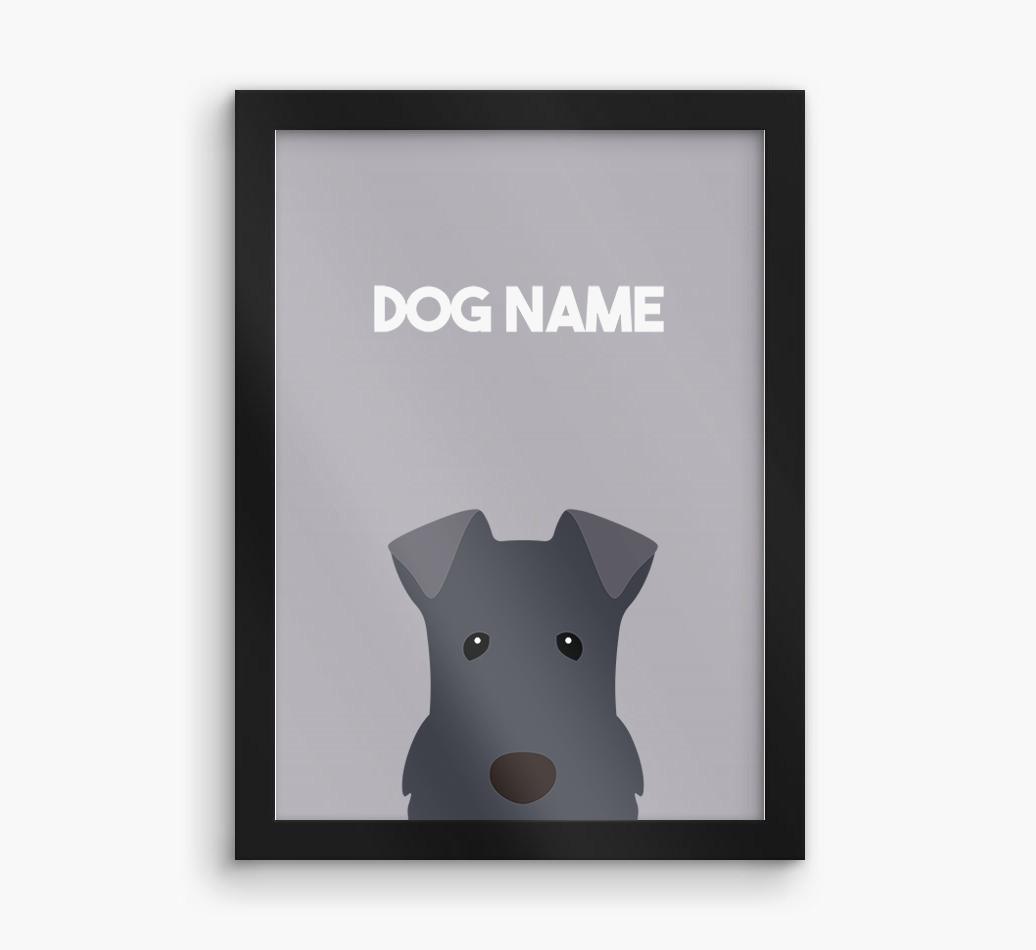 Peeking Dog: Personalized {breedFullName} Framed Print