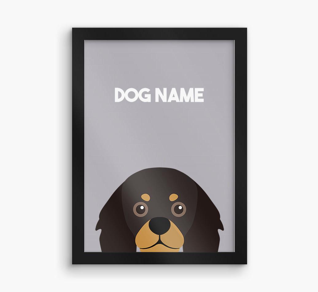 Peeking Dog: Personalized {breedFullName} Framed Print