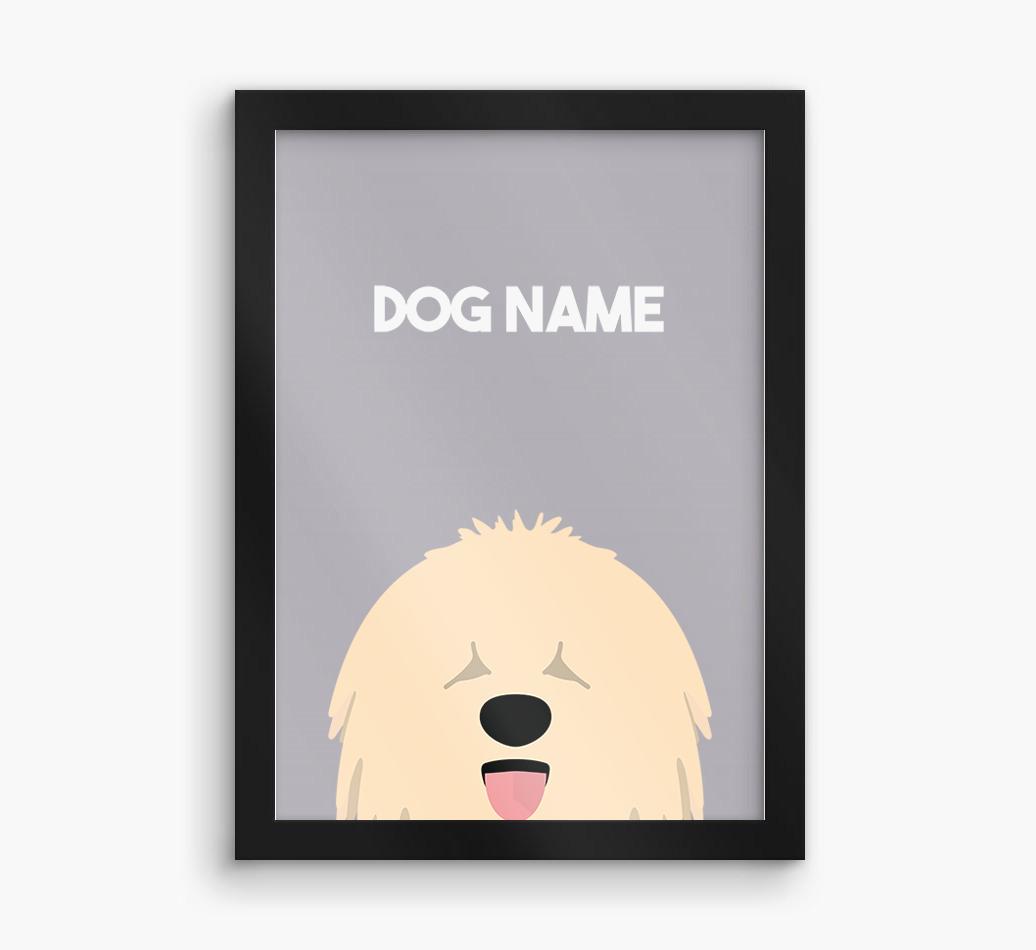 Peeking Dog: Personalized {breedFullName} Framed Print