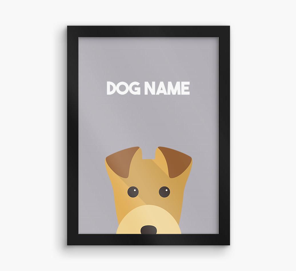 Peeking Dog: Personalized {breedFullName} Framed Print