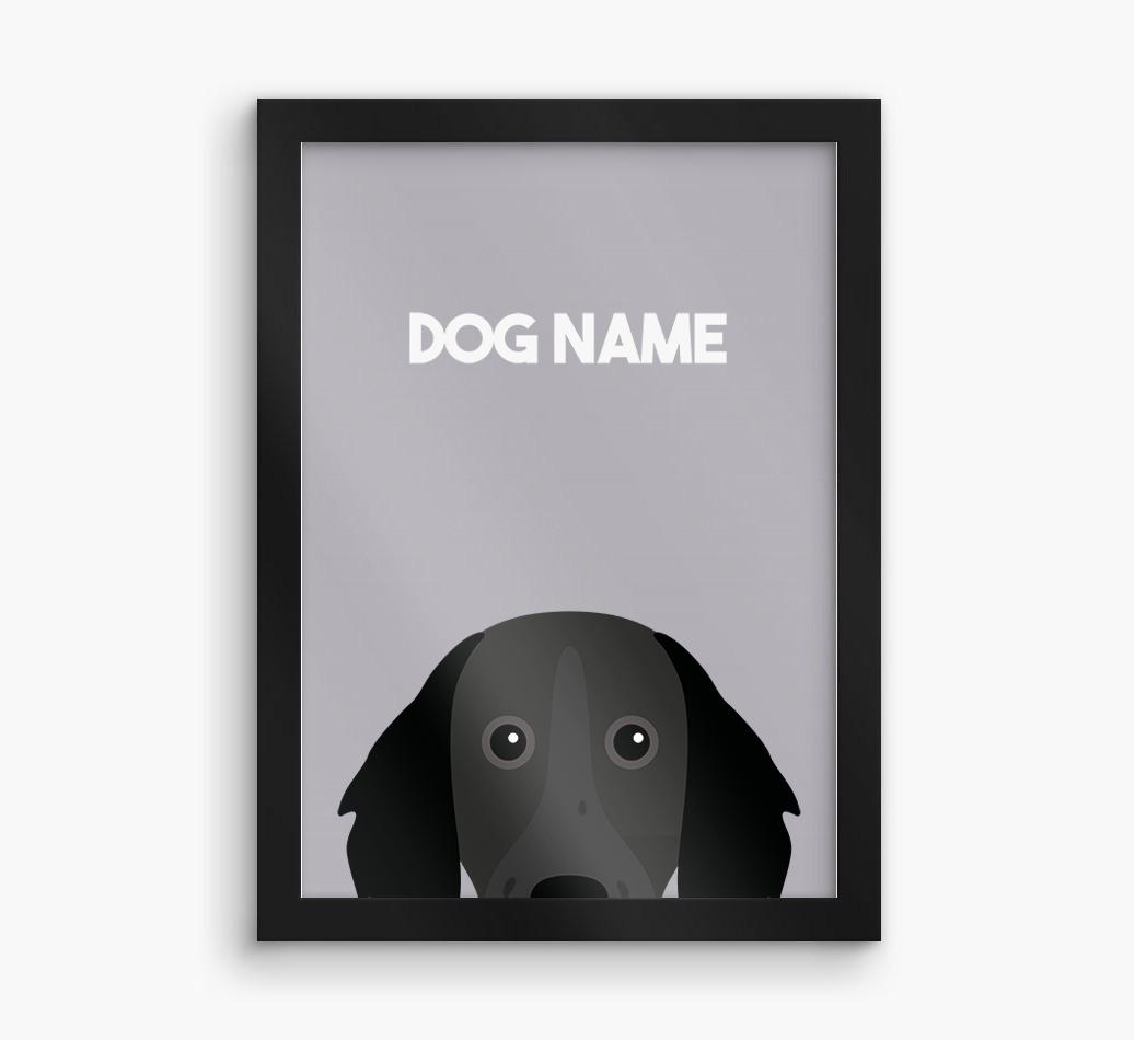 Peeking Dog: Personalized {breedFullName} Framed Print
