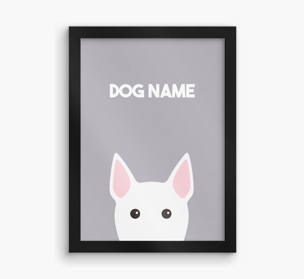 Peeking Dog: Personalized {breedFullName} Framed Print