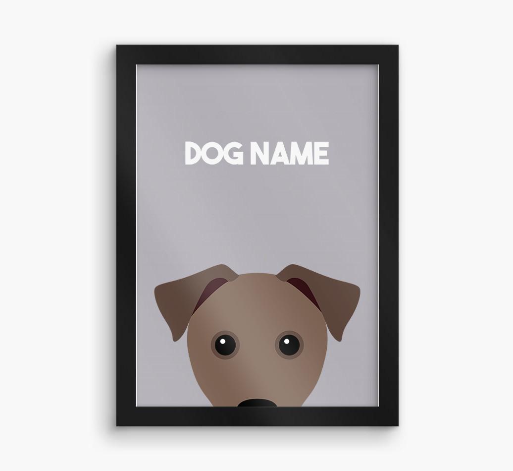 Peeking Dog: Personalized {breedFullName} Framed Print
