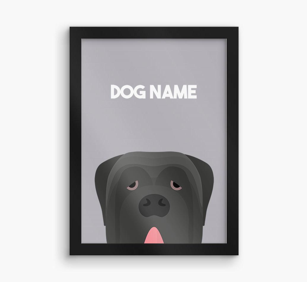 Peeking Dog: Personalized {breedFullName} Framed Print