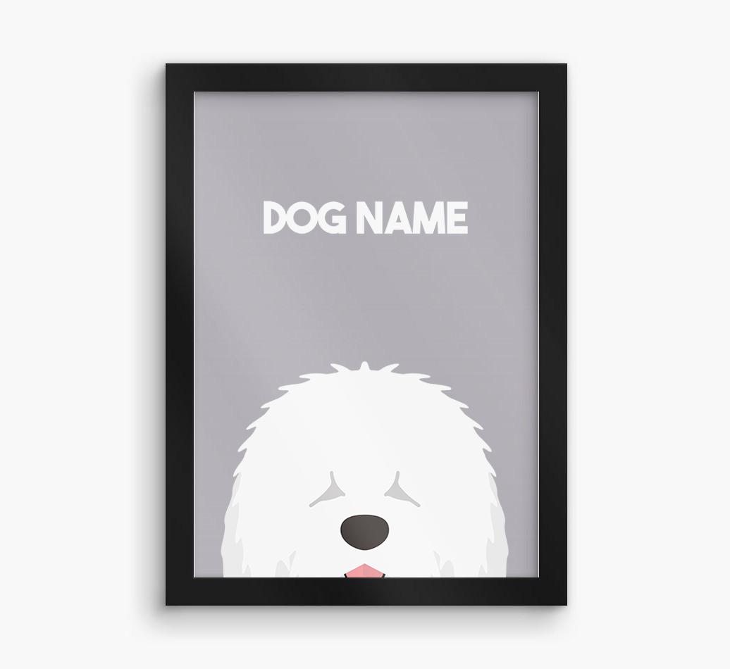 Peeking Dog: Personalized {breedFullName} Framed Print