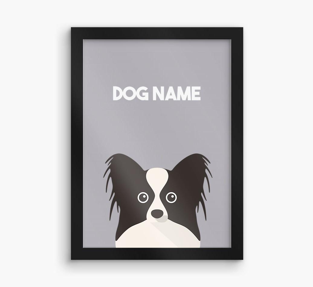Peeking Dog: Personalized {breedFullName} Framed Print