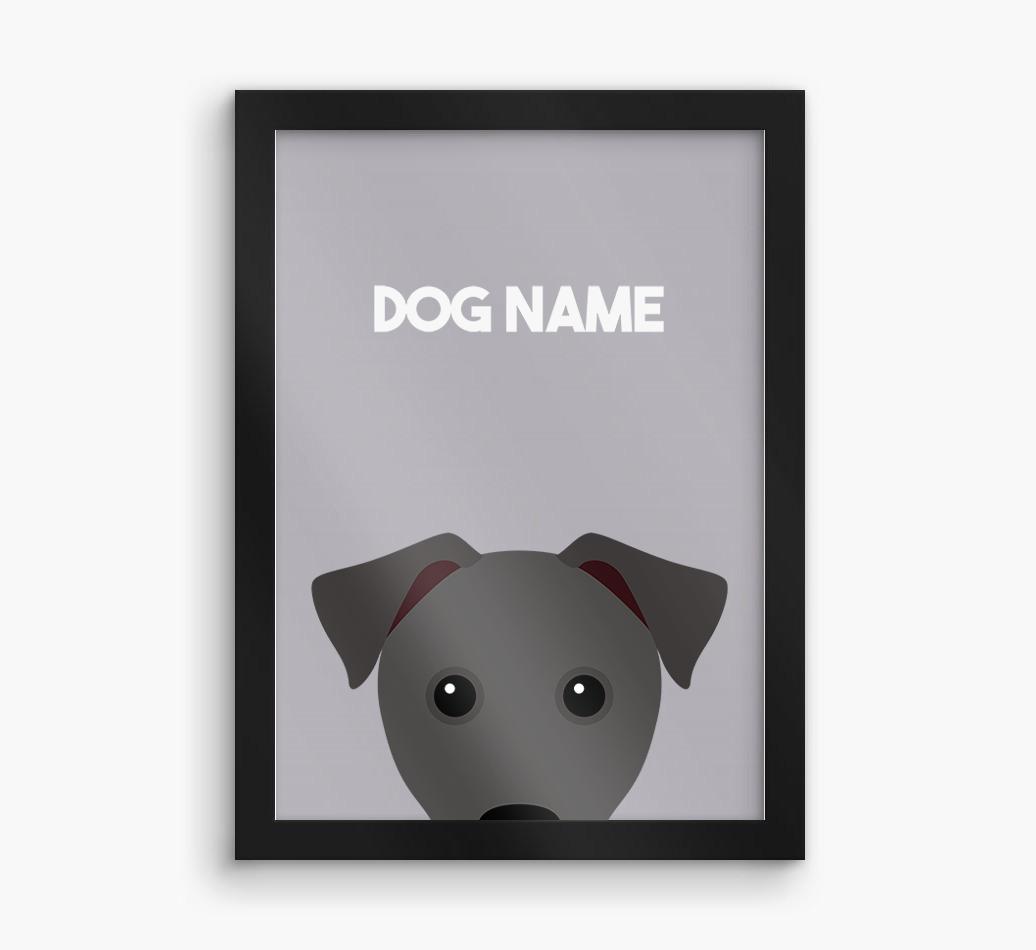 Peeking Dog: Personalized {breedFullName} Framed Print