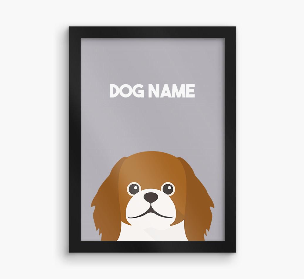 Peeking Dog: Personalized {breedFullName} Framed Print