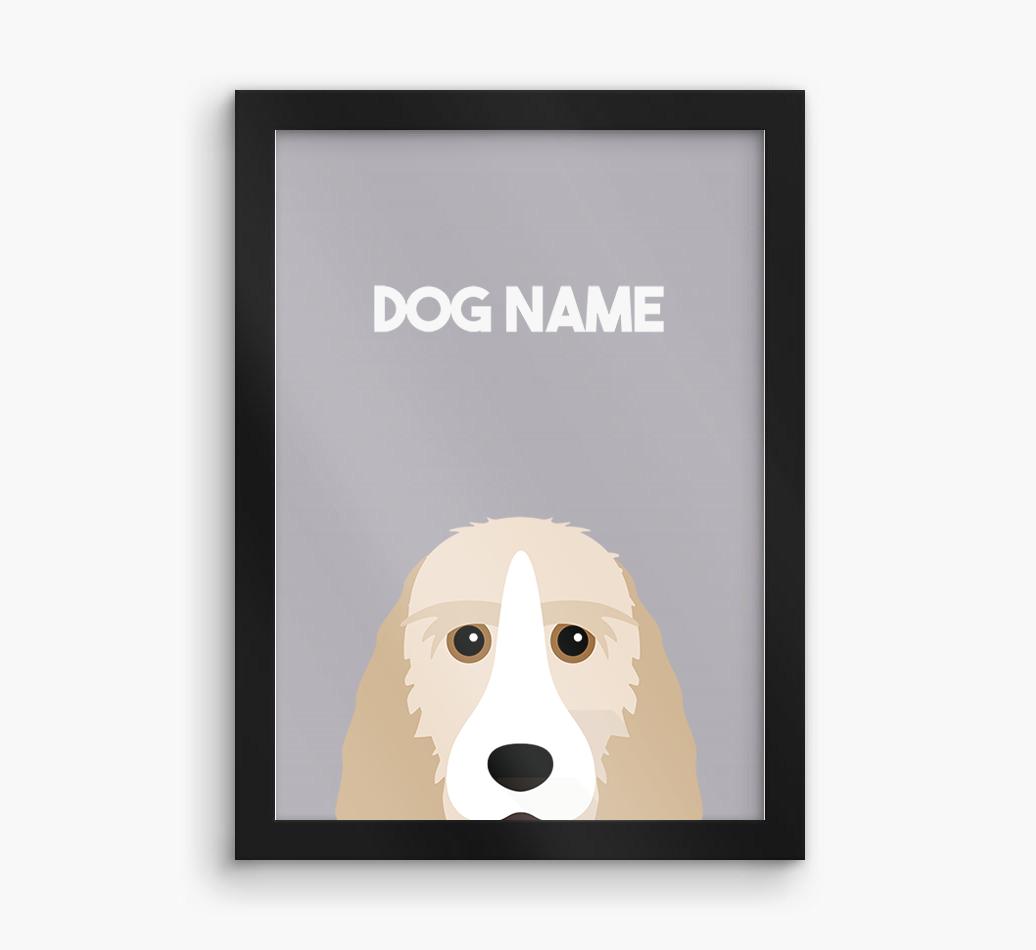 Peeking Dog: Personalized {breedFullName} Framed Print