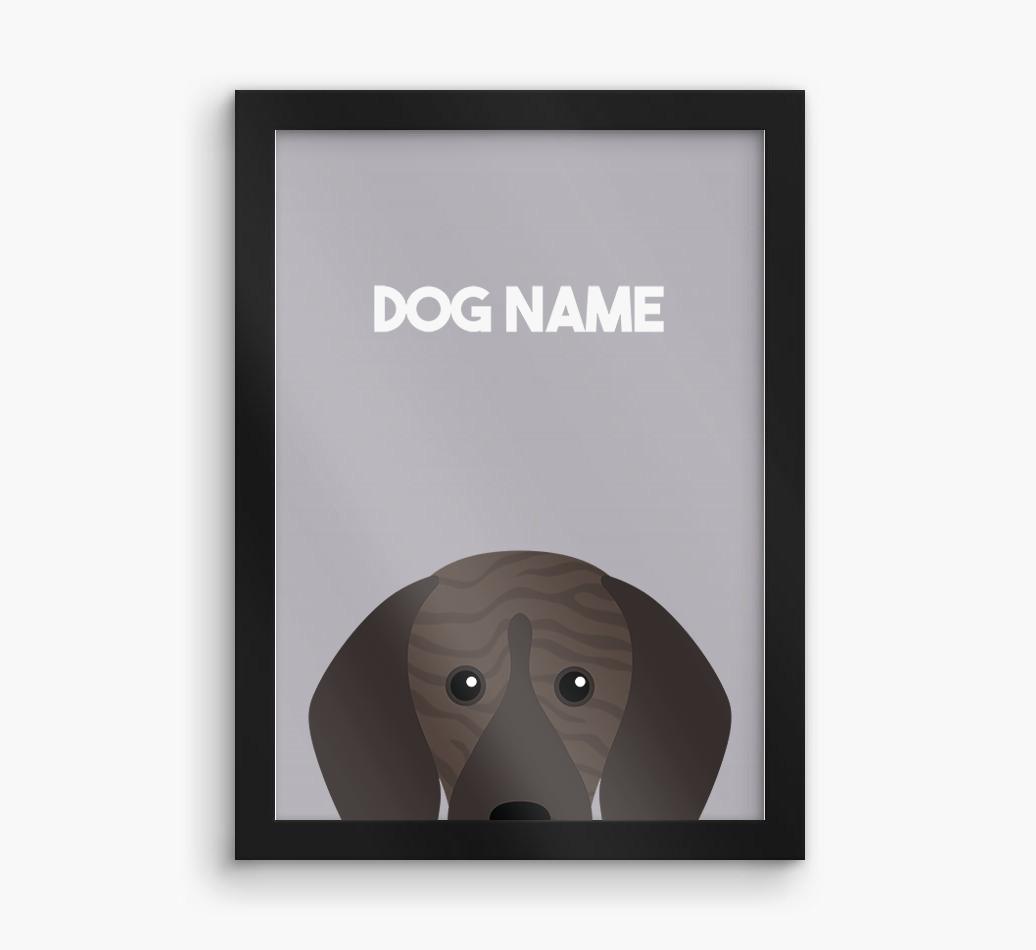 Peeking Dog: Personalized {breedFullName} Framed Print