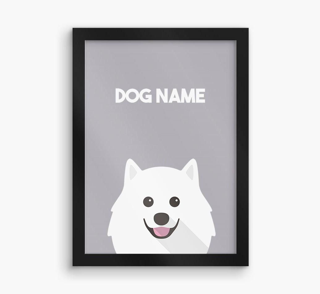 Peeking Dog: Personalized {breedFullName} Framed Print