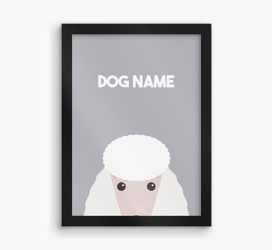 Peeking Dog: Personalized {breedFullName} Framed Print