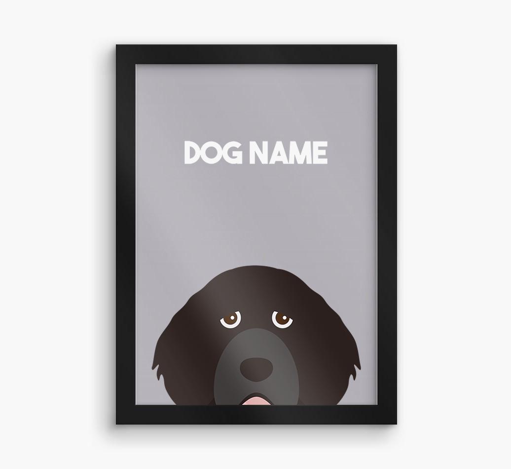 Peeking Dog: Personalized {breedFullName} Framed Print