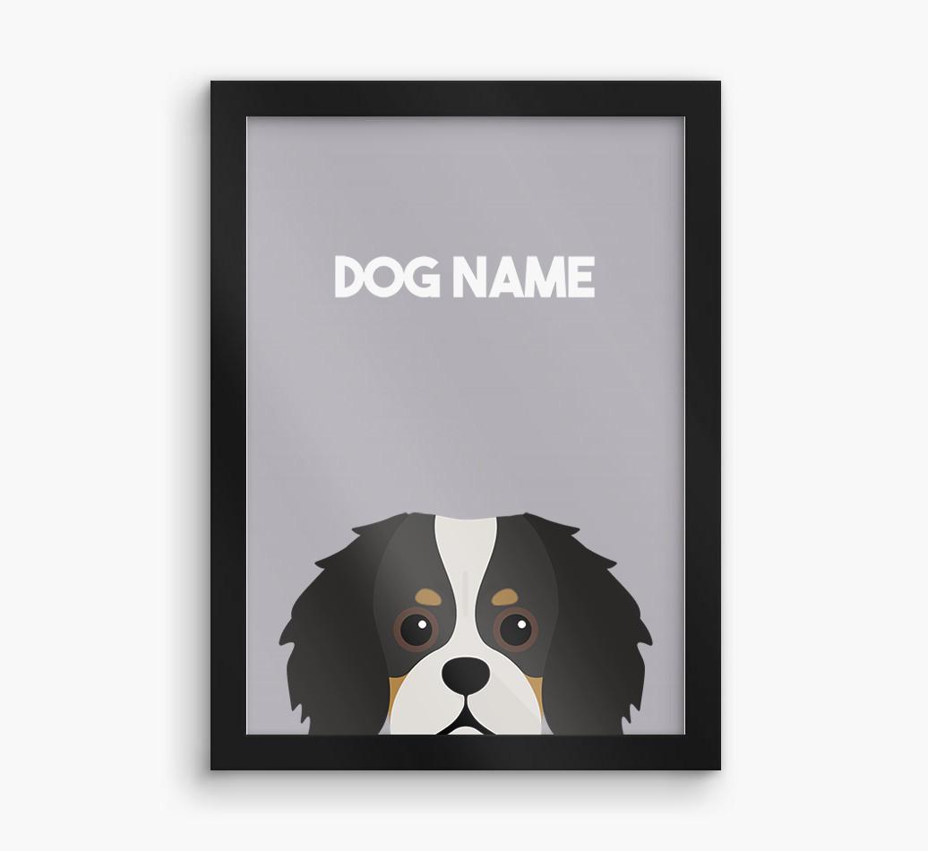Peeking Dog: Personalized {breedFullName} Framed Print