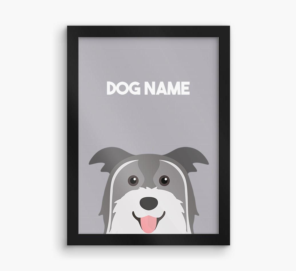 Peeking Dog: Personalized {breedFullName} Framed Print