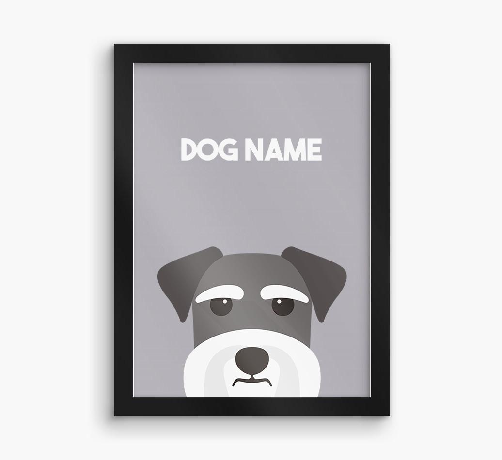 Peeking Dog: Personalized {breedFullName} Framed Print
