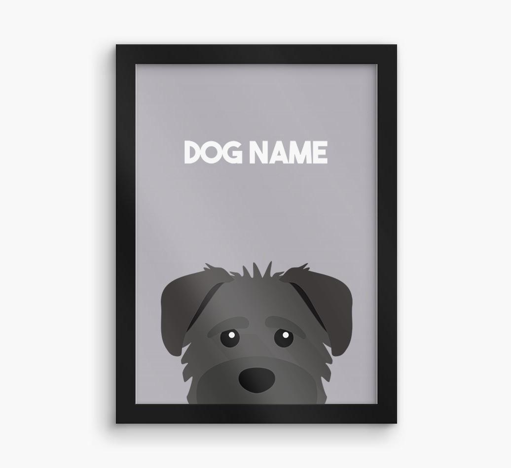 Peeking Dog: Personalized {breedFullName} Framed Print