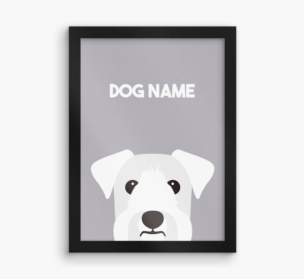 Peeking Dog: Personalized {breedFullName} Framed Print