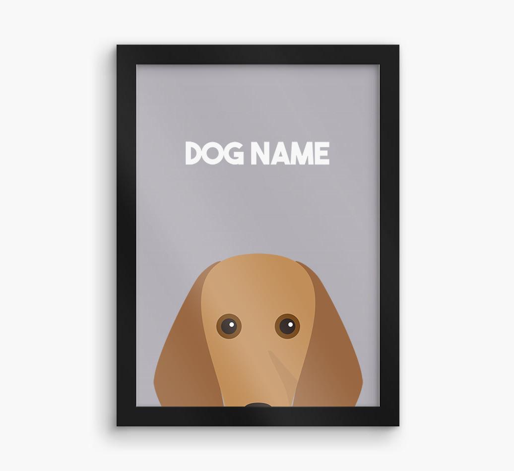 Peeking Dog: Personalized {breedFullName} Framed Print