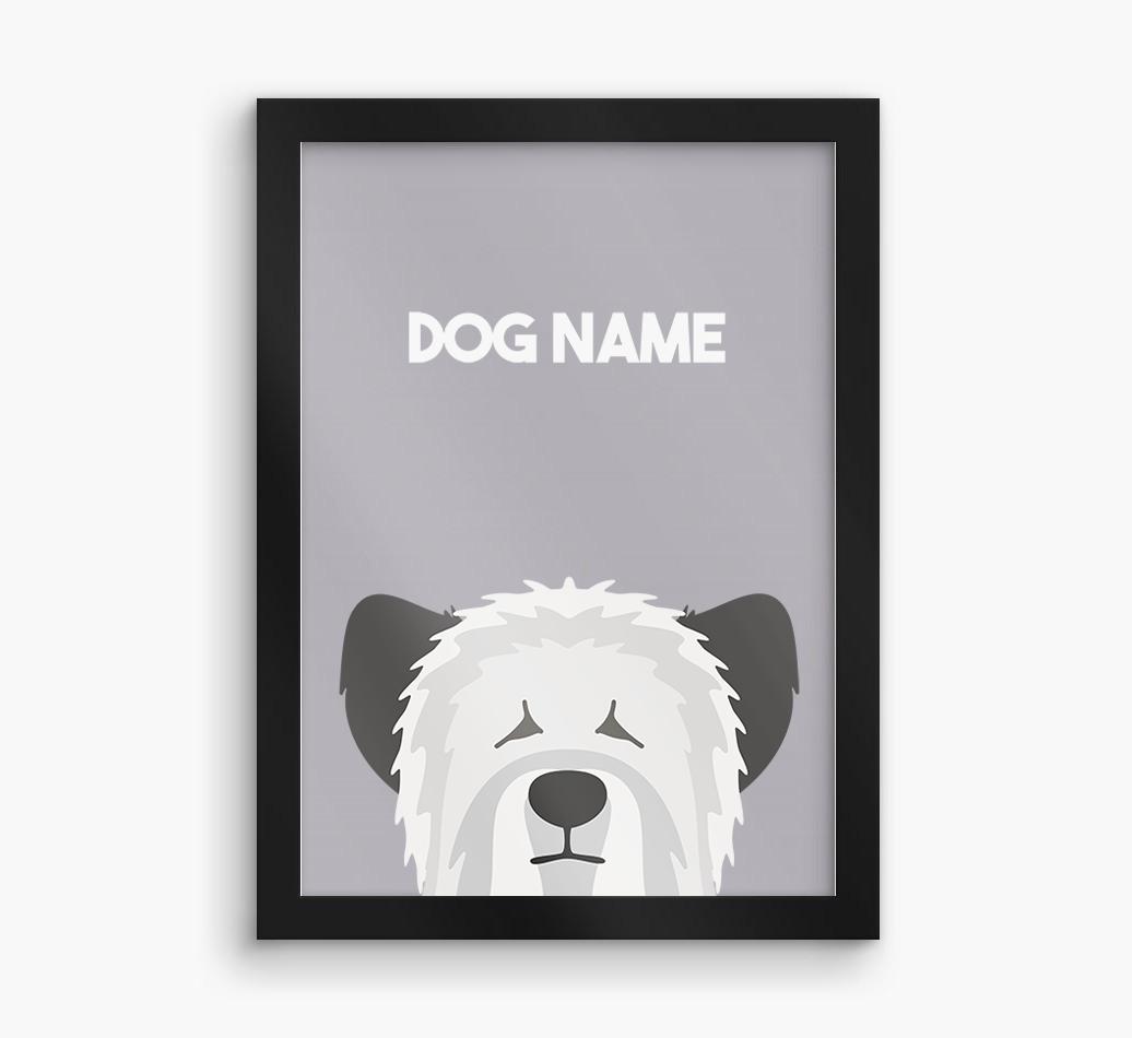 Peeking Dog: Personalized {breedFullName} Framed Print