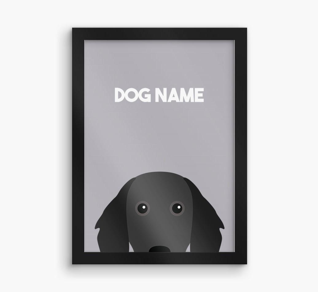 Peeking Dog: Personalized {breedFullName} Framed Print