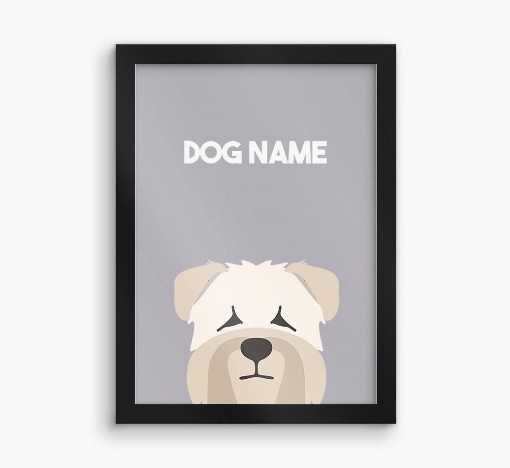 Peeking Dog: Personalized {breedFullName} Framed Print