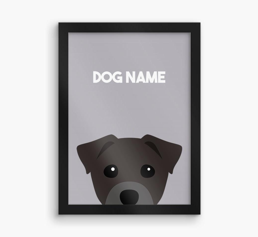 Peeking Dog: Personalized {breedFullName} Framed Print
