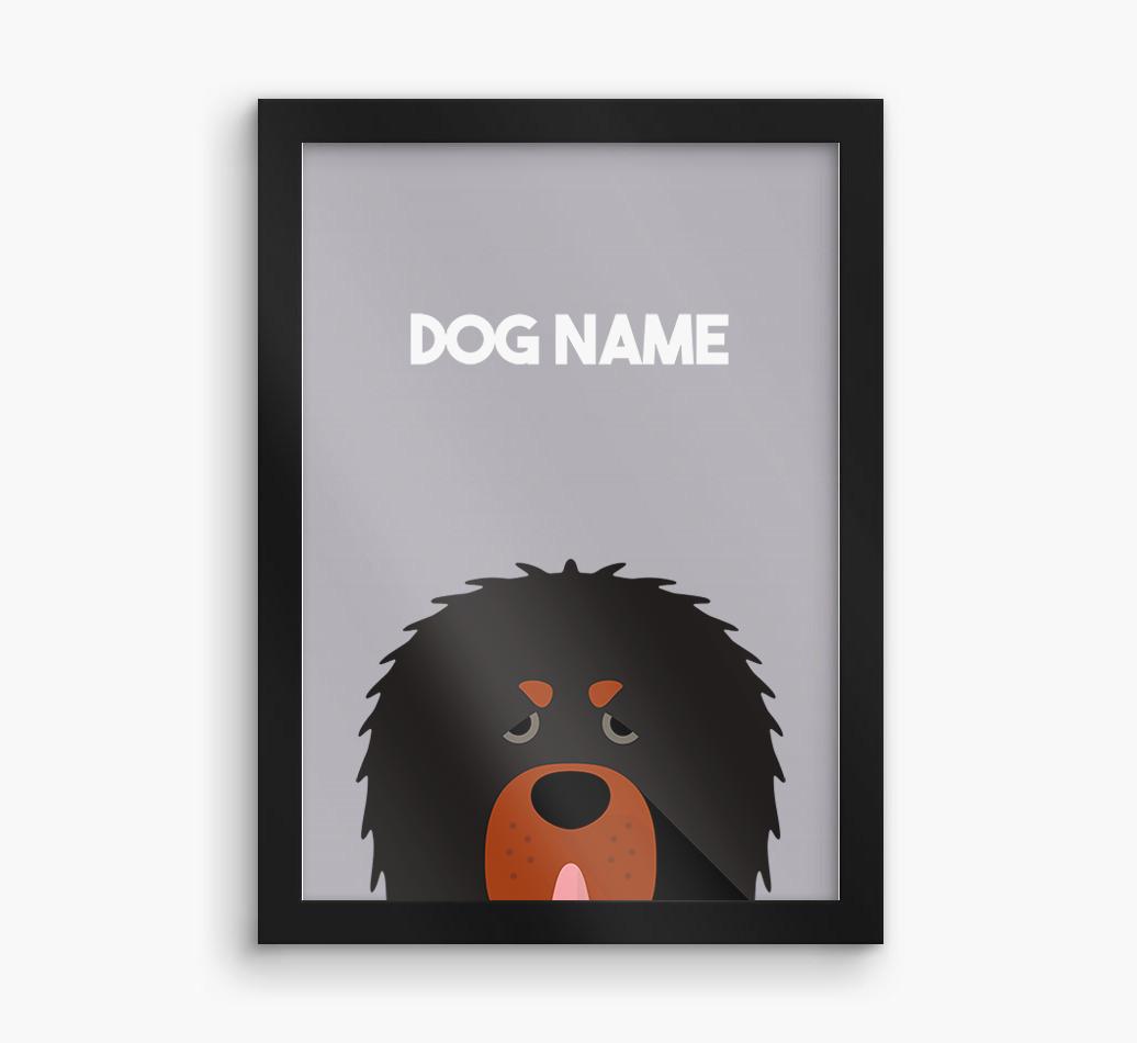 Peeking Dog: Personalized {breedFullName} Framed Print