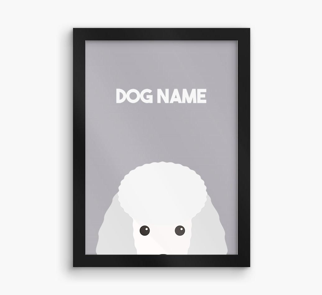 Peeking Dog: Personalized {breedFullName} Framed Print