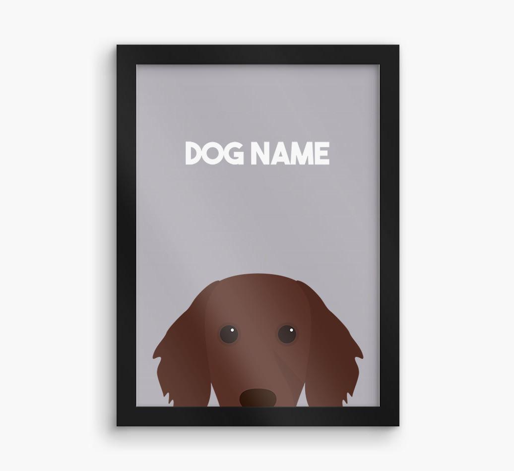 Peeking Dog: Personalized {breedFullName} Framed Print