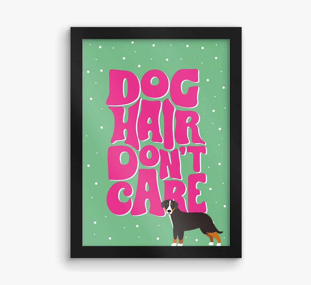 Dog Hair Don't Care: Personalized {breedFullName} Framed Print